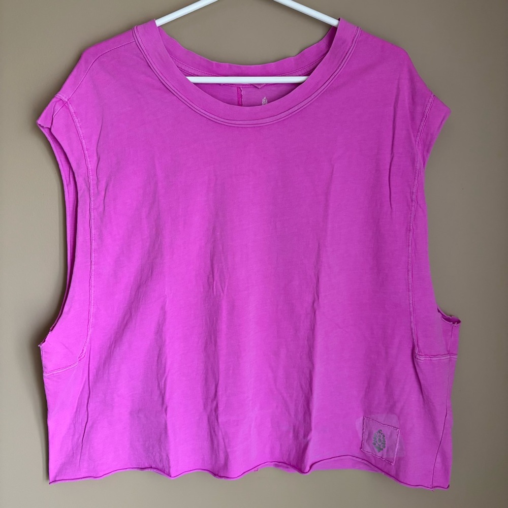 Free People FP Movement Inspire Tank Top Neon Magenta